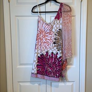 Multicolored one shoulder dress